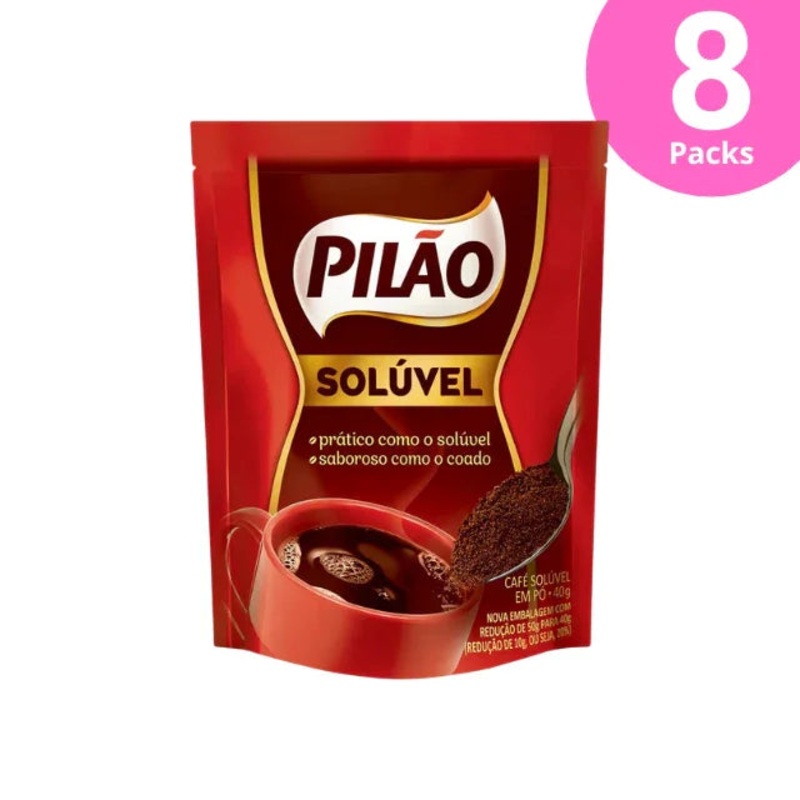 8-Pack Pilo Soluble Instant Coffee – 8 x 40g (1.41 oz)
