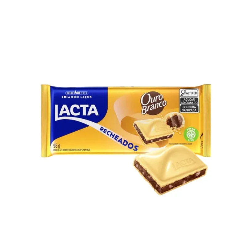 Ouro Branco Lacta White Chocolate Filled Bar 98g (3.45oz)