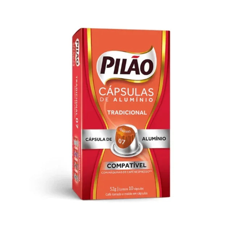 Pilo Traditional Coffee Capsules – Aluminum – 52g/1.83oz 10 caps – Nespresso Compatible