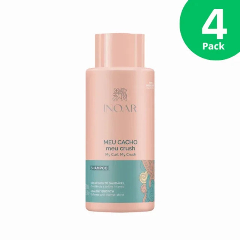 4-Pack INOAR Meu Cacho Meu Crush Shampoo – 4 x 16.9 fl.oz (500ml)