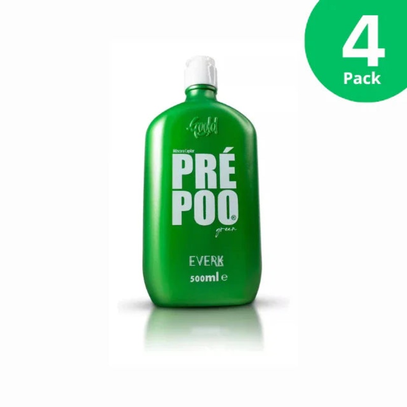 4-Pack Pre-Poo EverK Gold Spell – 4 x 500ml / 16.9 fl oz – Transform Your Hair Care Routine!