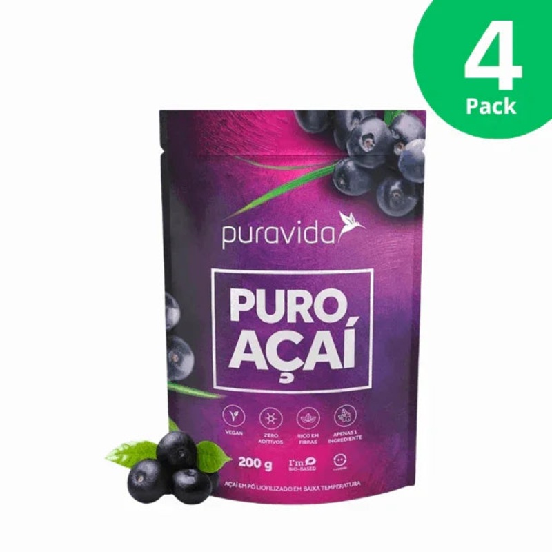 4-Pack Pure Aa Powder by Puravida – 4 x 200g / 7 oz