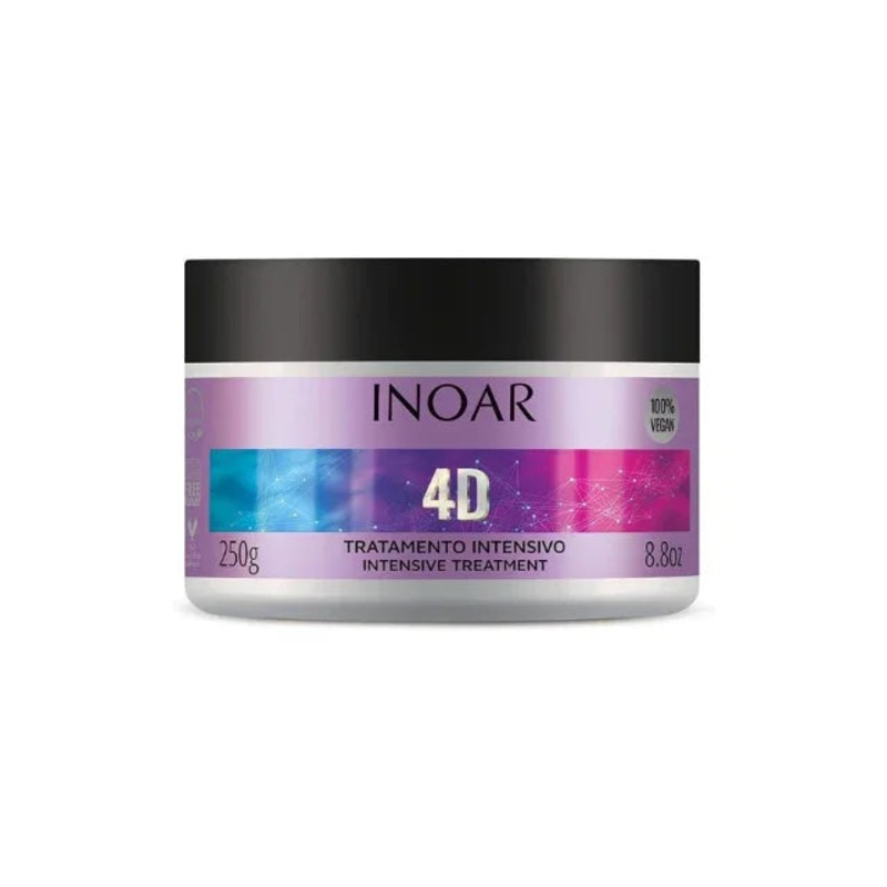 Inoar 4D Hair Mask – Intensive Treatment, 8.8 oz (250g)