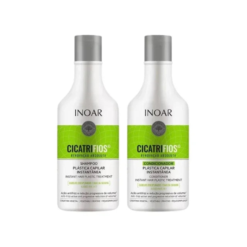 INOAR CICATRIFIOS Hair Treatment Kit – Shampoo & Conditioner (8.45 oz / 250 ml)
