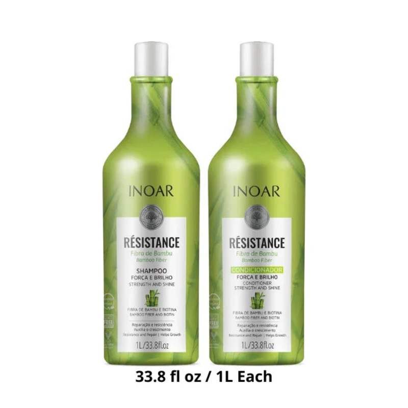 Inoar Rsistance Bamboo Fiber Shampoo & Conditioner Duo  33.8 fl oz (1L) Each