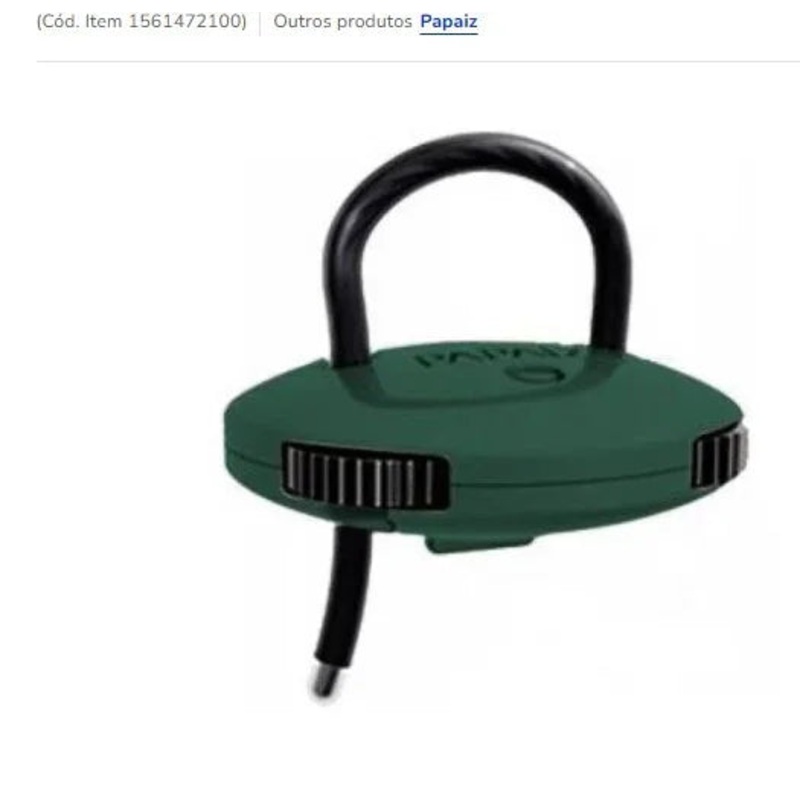 Personal Shopper | Buy from Brazil – Cadeado Papaiz Segredo Senha – Node Verde – Cabo Flexivel – 1 item (DDP)