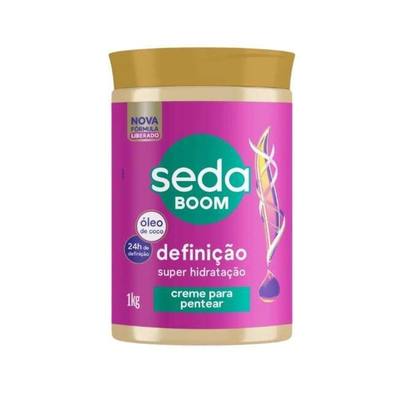 Seda Boom Combing cream – Cream for Curly Hair – Definition Super Hydration  – 1kg / 35.3 oz