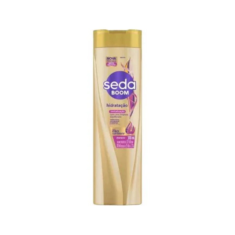 Seda Boom Hydration Shampoo – Low Sulfate Formula with Collagen & Macadamia Oil – 300ml / 10.14oz