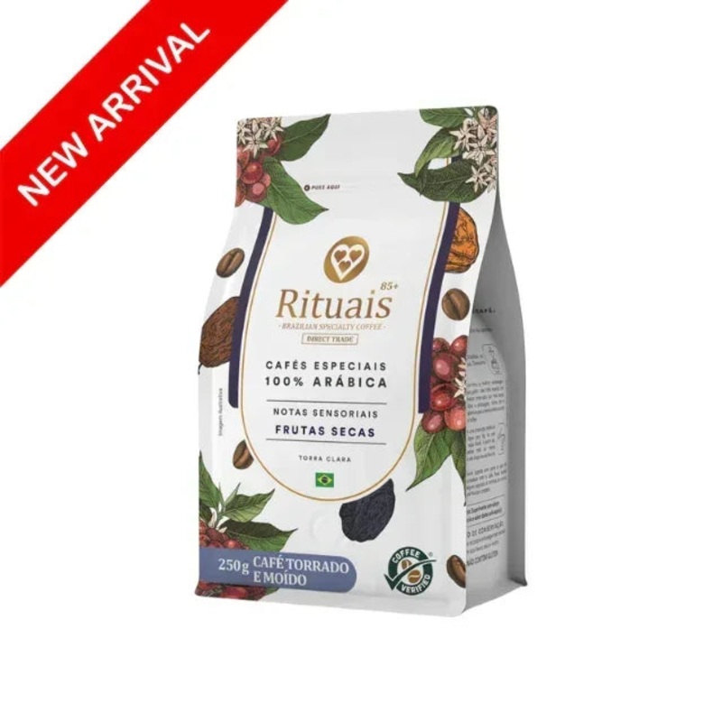 3 Coraes Rituais Premium Specialty Ground Coffee:  85+, Dried Fruit Aroma, 250g (8.82 oz)