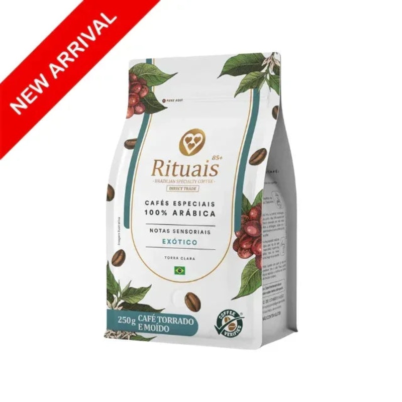 3 Coraes Rituais Specialty Coffee  Ground Coffee, Exotic Aroma, Light Roast, 250g (8.8 oz)
