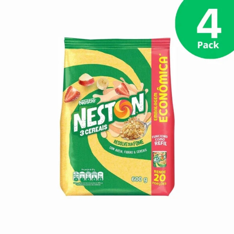 4-Pack Neston 3 Cereals Powder  4 x 600g (21.16 oz) Refill Economical Package – Nestl