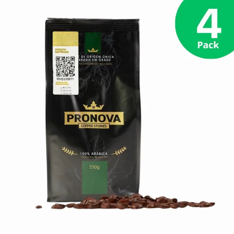 4-Pack Pronova Coffee Stories Single Origin Special Coffee Beans – 4 x 8.8 oz (250g)