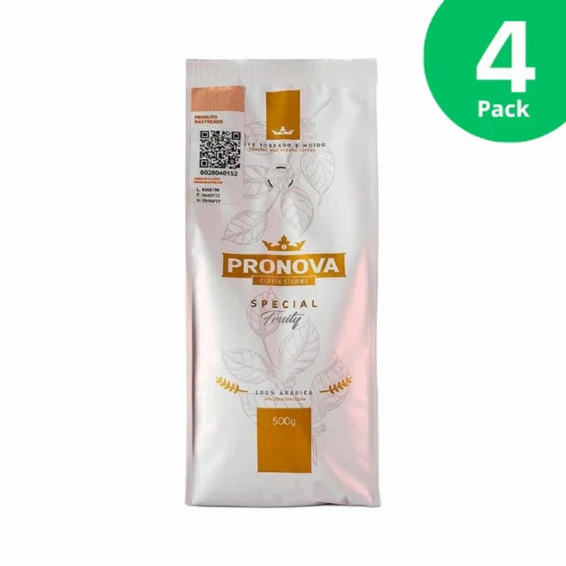 4-Pack Pronova Coffee Stories Special Fruity – Ground Coffee – 4 x 500g (17.64 oz)