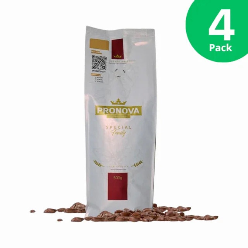 4-Pack Pronova Coffee Stories Special Fruity – Specialty Whole Bean Coffee – 4 x 500g (17.6 oz)