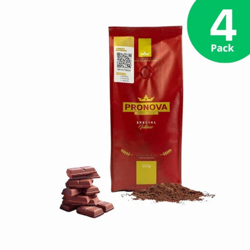4-Pack Pronova Coffee Stories Special Intense – Ground Coffee, 4 x 17.64 oz (500g)