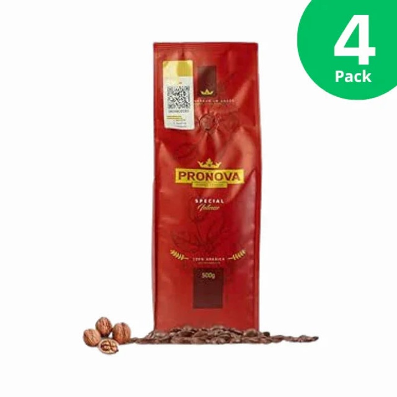 4-Pack Pronova Coffee Stories Special Intense – Premium Arabica Coffee Beans – 4 x 17.64 oz (500g)