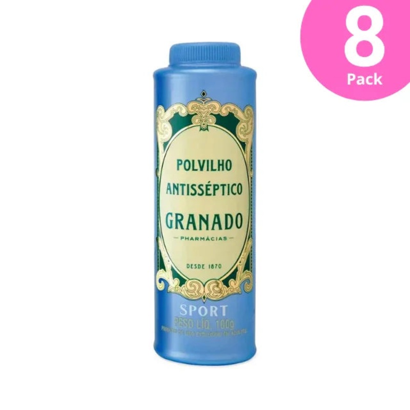 8-Pack Granado Antiseptic Powder Sport  8 x 100g (3.52 oz)