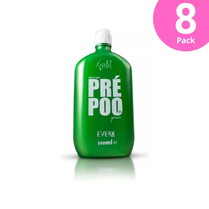8-Pack Pre-Poo EverK Gold Spell – 8 x 500ml / 16.9 fl oz – Transform Your Hair Care Routine!