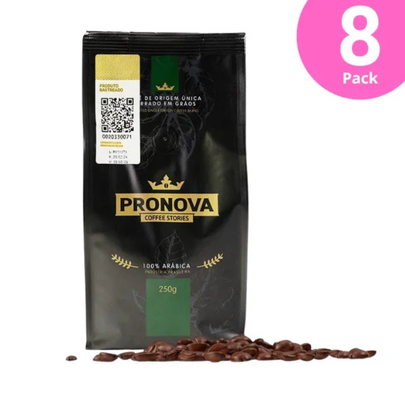 8-Pack Pronova Coffee Stories Single Origin Special Coffee Beans – 8 x 8.8 oz (250g)