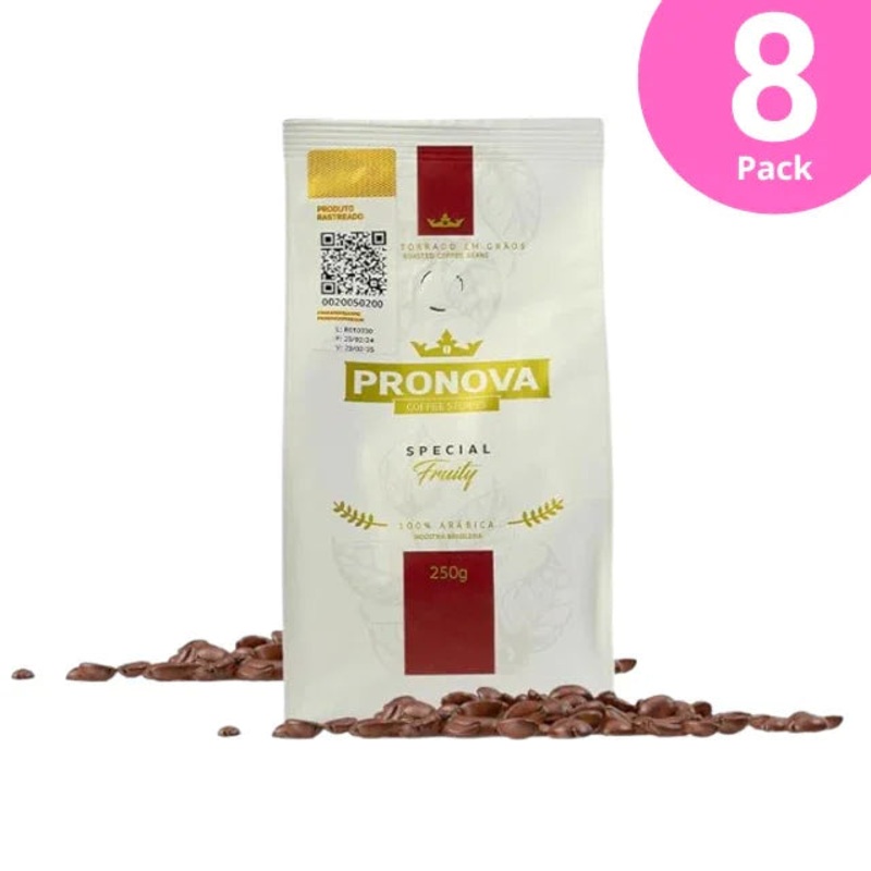 8-Pack Pronova Coffee Stories Special Fruity – Specialty Arabica Coffee Beans, 8 x 8.8 oz (250g) (cpia)