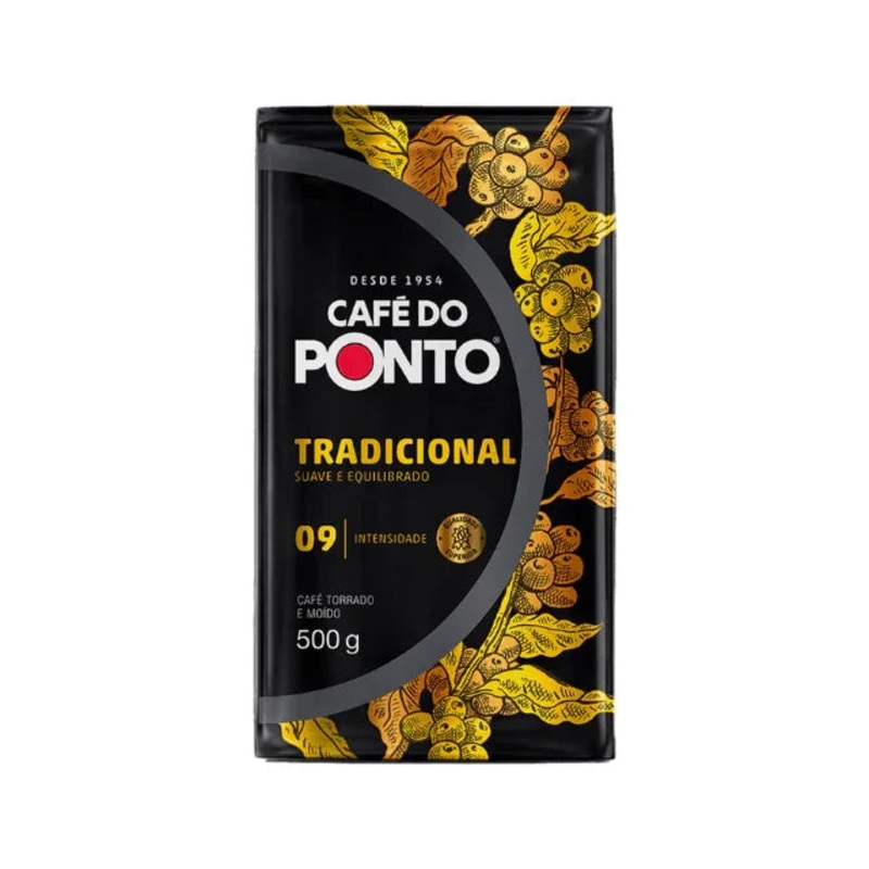 Caf Do Ponto Tradicional Roasted Ground Coffee  500g / 17.6 oz
