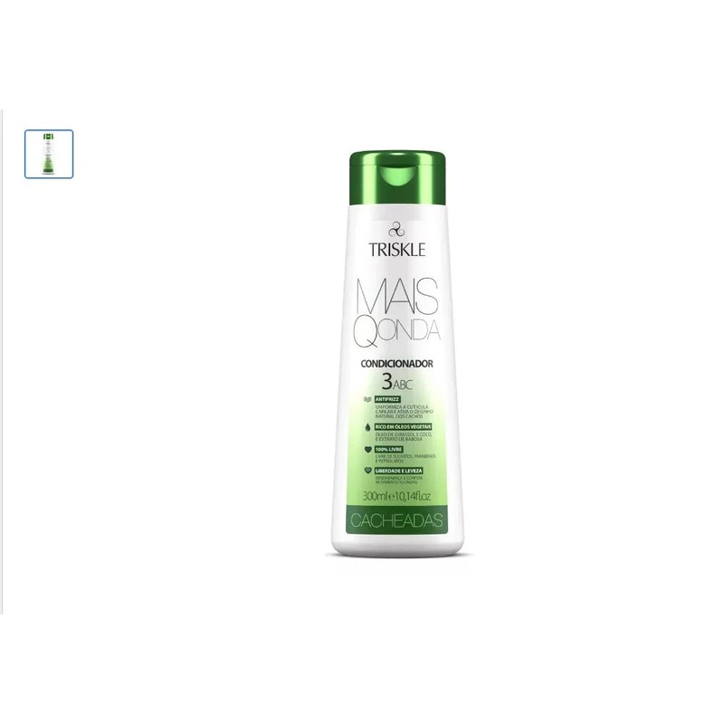 Personal Shopper | Buy from Brazil – Condicionador Mais Q Onda Cacheadas 300ml – Triskle – 3 item (DDP)