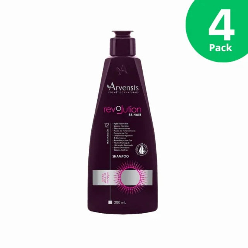 4-Pack Arvensis BB Hair Revolution Shampoo  10.14 fl oz Each