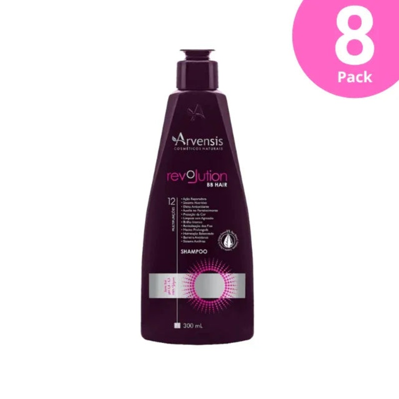 8-Pack Arvensis BB Hair Revolution Shampoo  10.14 fl oz Each