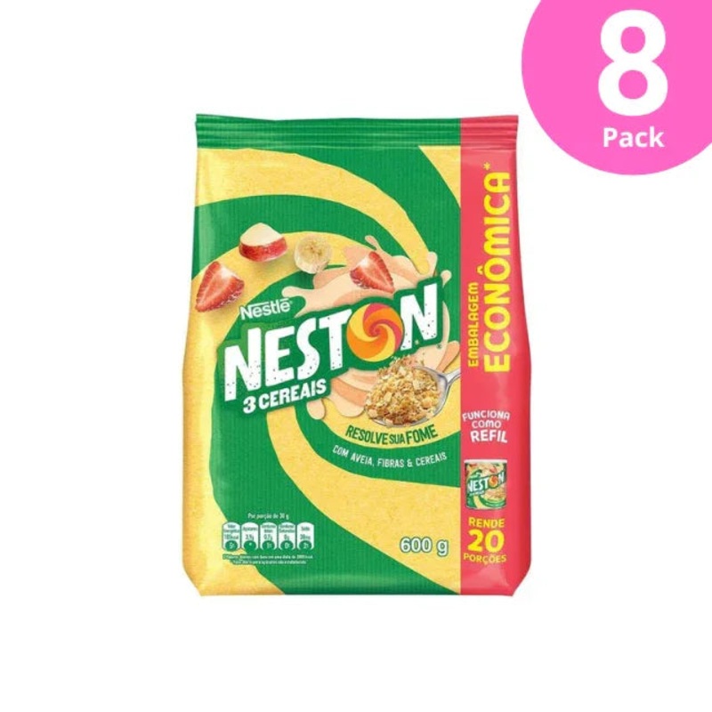 8-Pack Neston 3 Cereals Powder  8 x 600g (21.16 oz) Refill Economical Package – Nestl