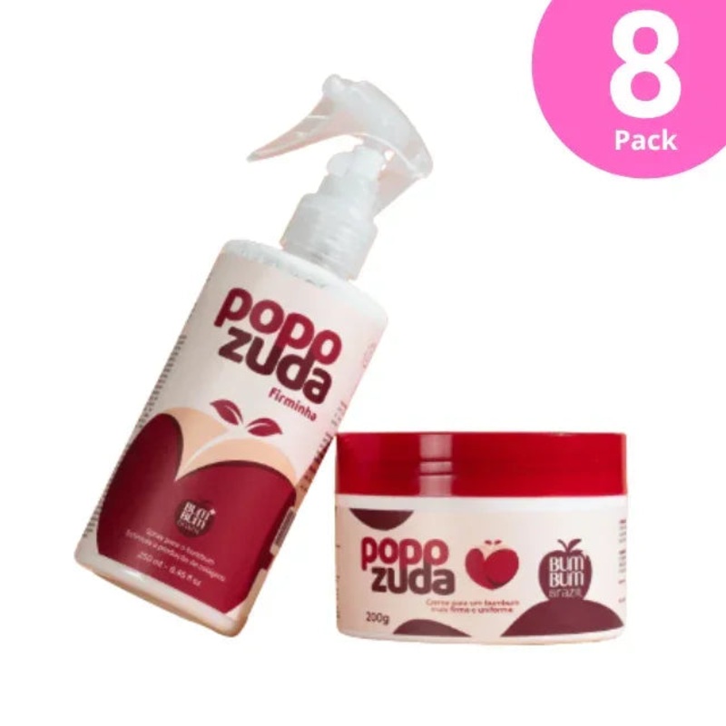 8-Pack Popozuda Cream and Spray Combo 8 Pack Hydrating Set – Original