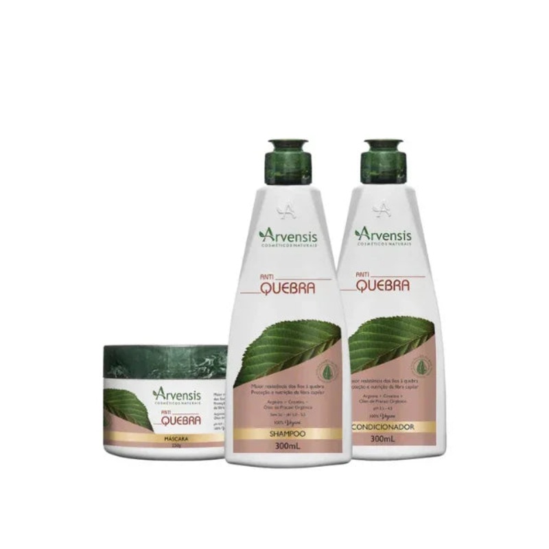 Arvensis Anti-Breakage Hair Care Kit – Shampoo (10.14 oz), Conditioner (10.14 oz), and Hair Mask (8.8 oz) | Vegan, pH Balanced, Natural Ingredients