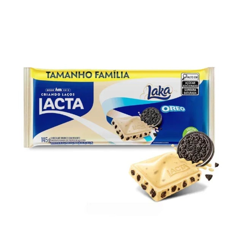 Lacta Laka Oreo White Chocolate Bar – Family Size 145g