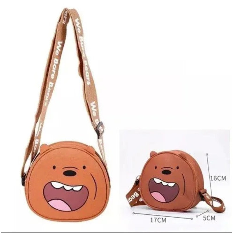 Personal Shopper | Buy from Brazil –  Bolsa Transversal (Croosbody) We Bare Bears Pardo (Grizzly) – 1 UNIT (DDP)