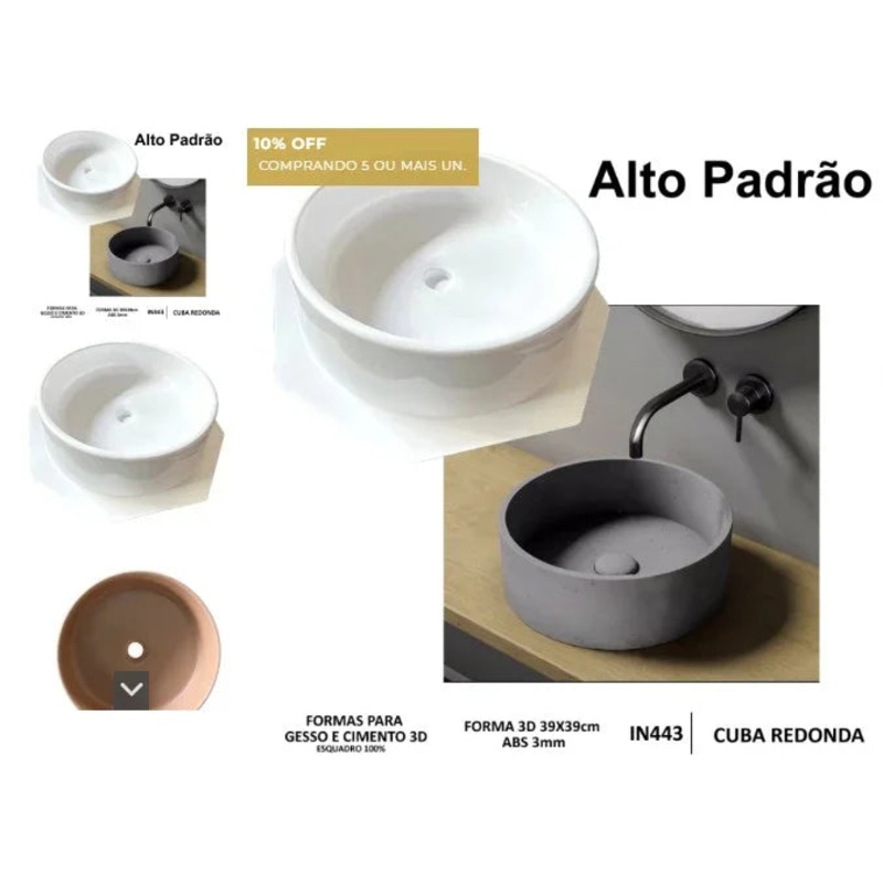 Personal Shopper | Buy from Brazil -Molds for bathroom sinks – 7 items – DDP