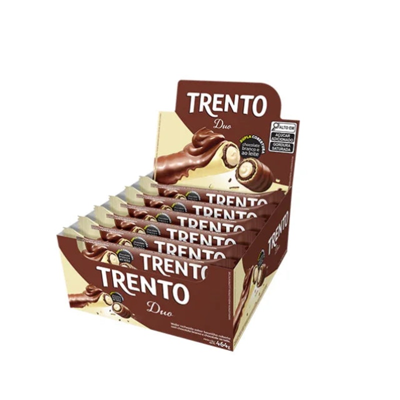 Trento Duo Chocolate Wafer  16-Count Box x (Net Weight: 464g / 16.37 oz)