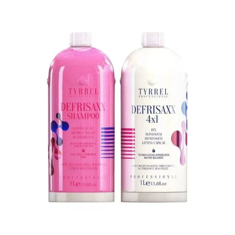 Tyrrel Kit Defrisaxx 2×1 L (Shampoo & Gloss)  4-in-1 Hair Care Solution