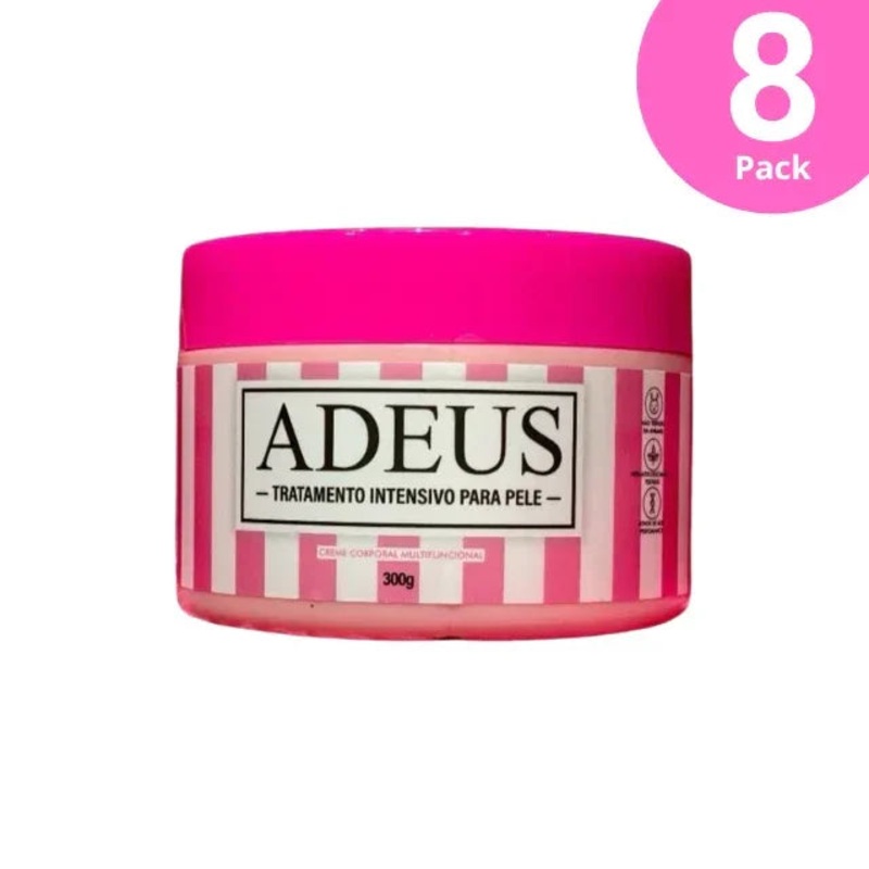 8-Pack Adeus Multi-Action Body Cream 8 x 300g  Firms Skin, Reduces Cellulite, Stretch Marks & Bumps