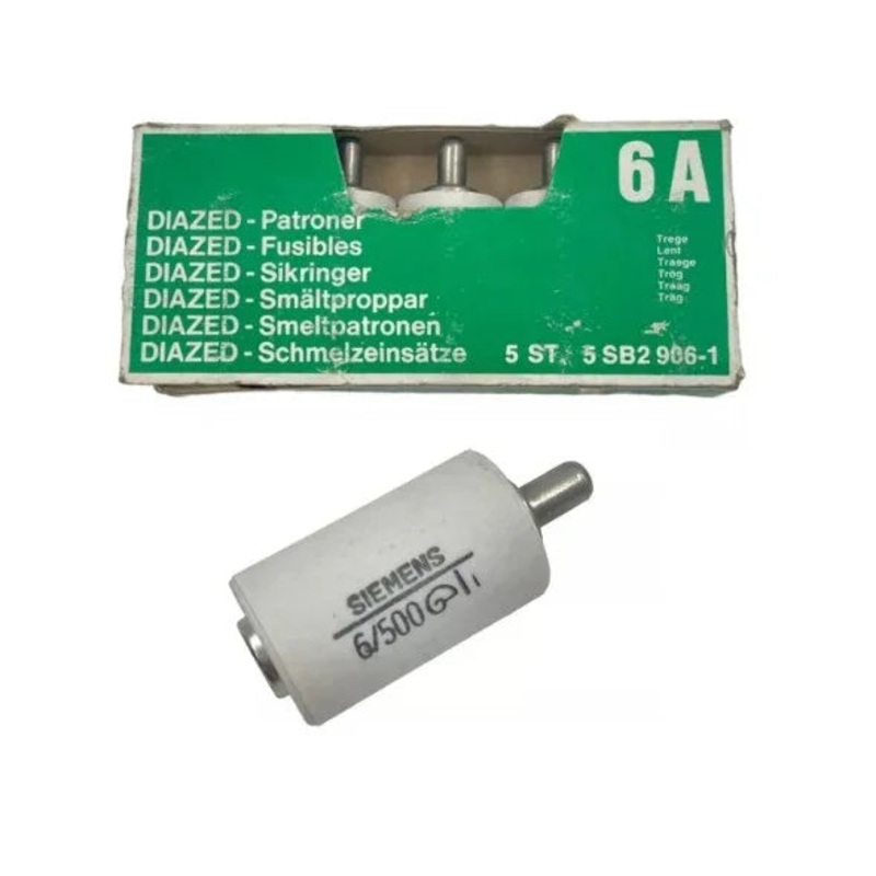 Personal Shopper | Buy from Brazil  – 1 Kit 5 Fusivel Diazed 6a 500v – 5sb2 906-1 – Siemens- 2 kitS (DDP)