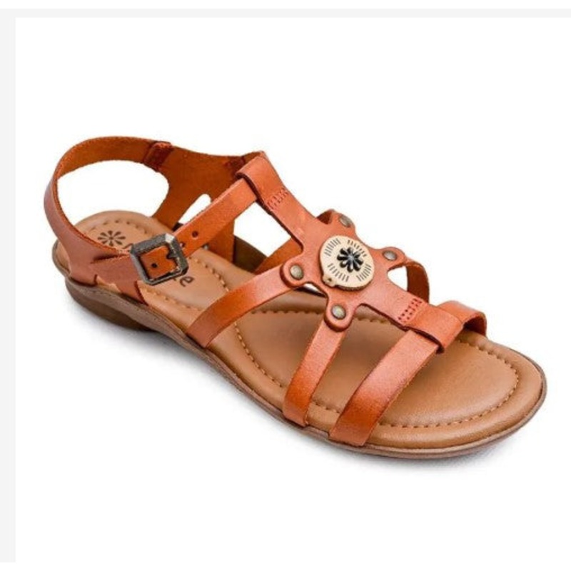 Personal Shopper | Buy from Brazil -SANDALIA NEW FACE FEMININA EM COURO RASTEIRA FLAT 37329- 1 pair  (DDP)