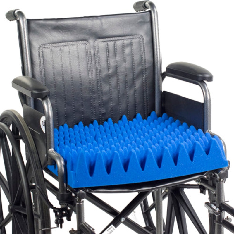 Wheelchair Cushion White Convoluted 16 x18 x3