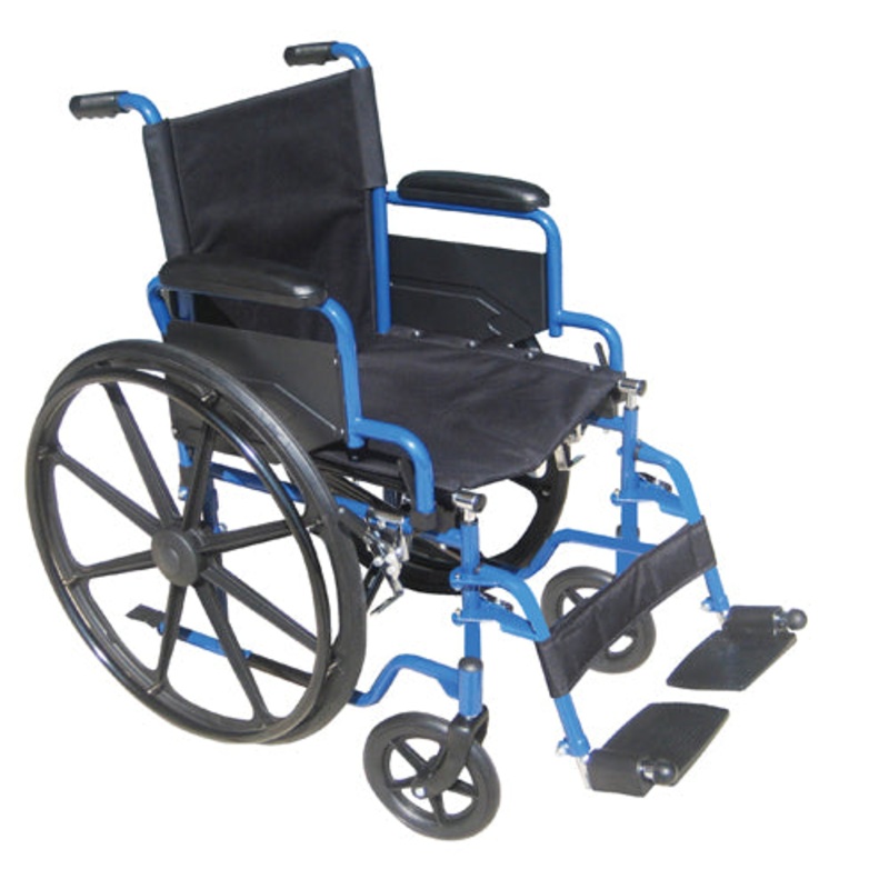 Blue Streak 18  Single Axle WC w/Flip-Back Desk Arms & ELR
