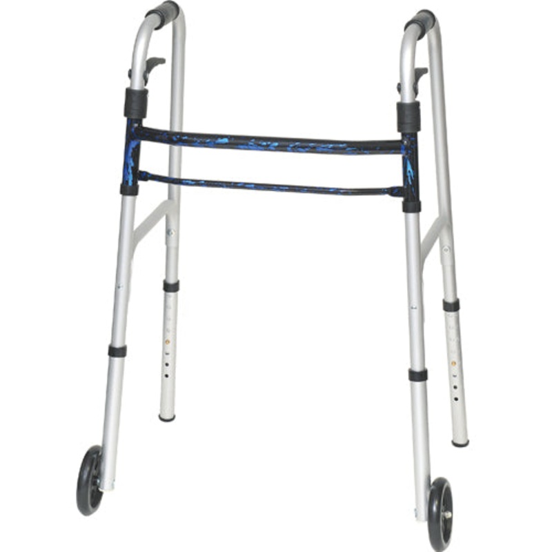 ProBsics Sure Lever Release Folding Walker Blue Flame 4/CS