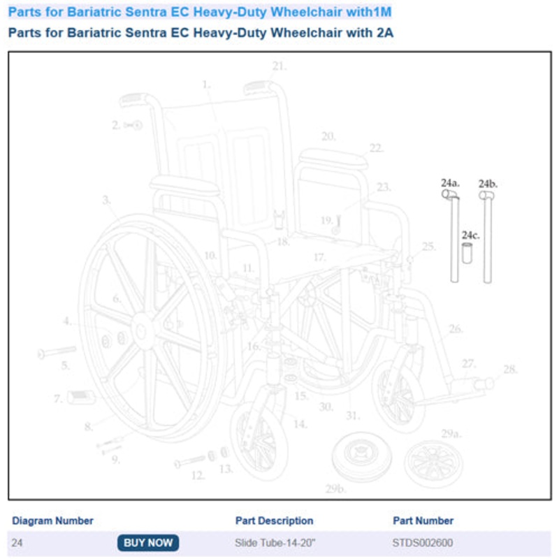 Telescoping Rod for Wheelchair