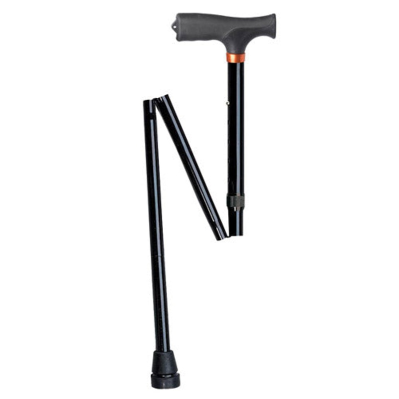 Aluminum Folding Canes Black Soft Handle 12/CS