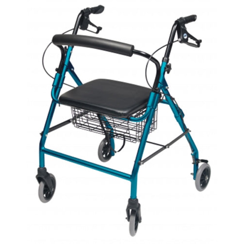 Walkabout Wide 4-Whl Rollator Aqua