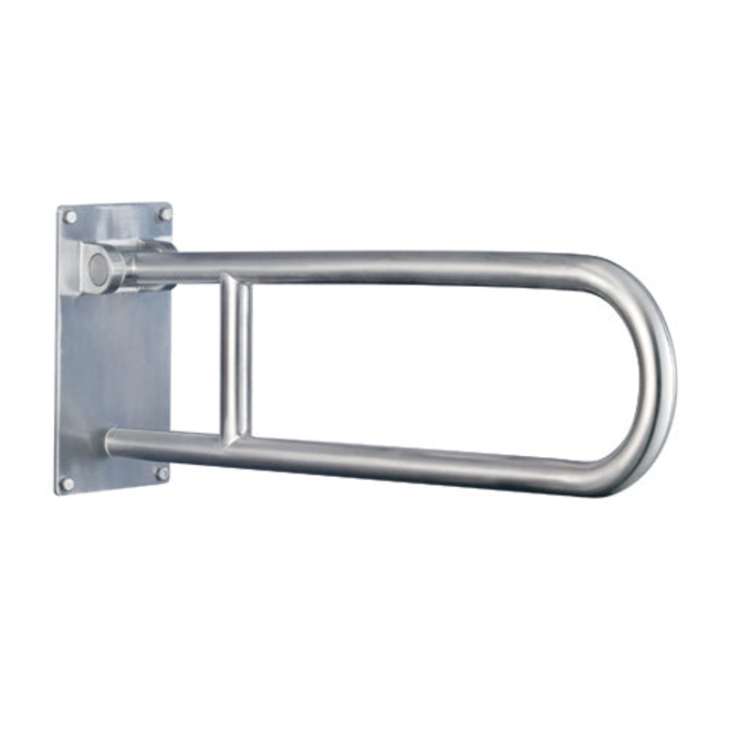 Flip-Up Grab Bar  Peened Stainless Steel  Std
