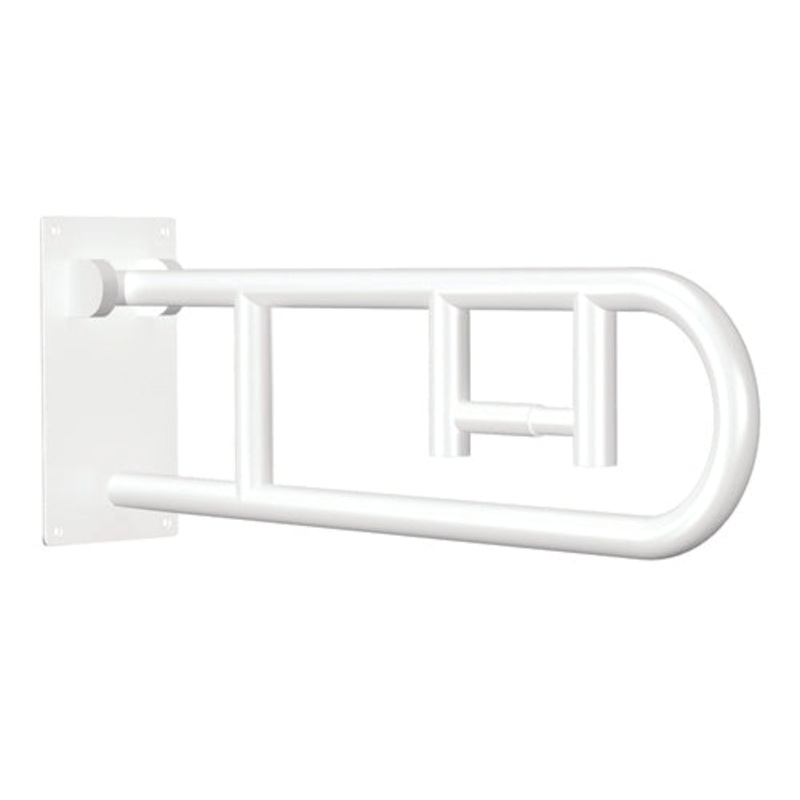 Flip-Up Grab Bar  White Powder Coat  w/ Integrated TPH