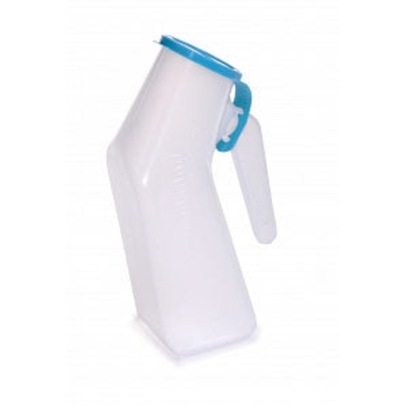 Urinal Male Translucent Reusable Autoclavable Blue Cap