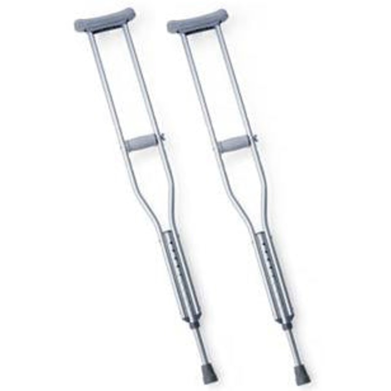 Crutches Alum Adjustable  (pr) Med Adult  Medline