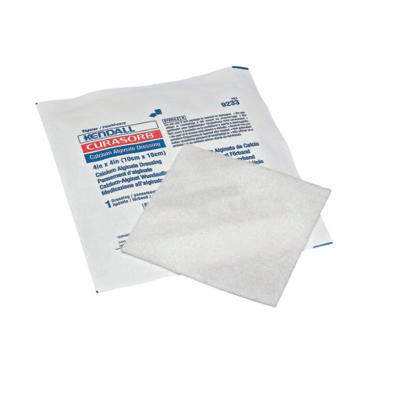 Curasorb Calcium Alginate Dressing 3 3/4  X 3 3/4  Bx/10